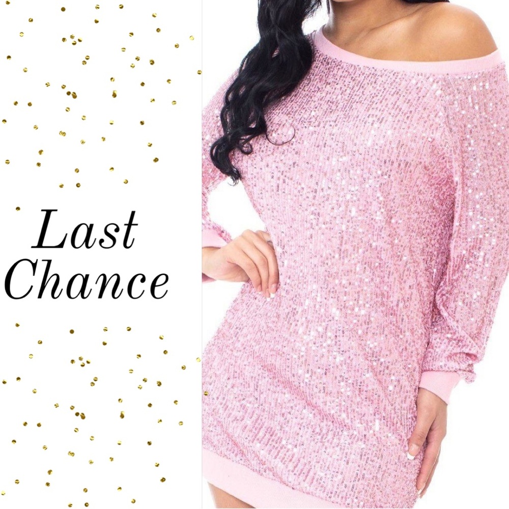 Sequin Boxy Mini Dress